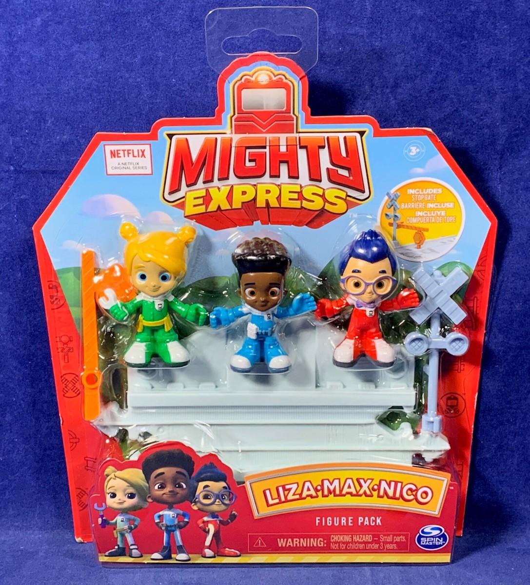 マイファス プライズ FREIGHT NATE Motorized Train & LIZA MAX & NICO Figures - MIGHTY