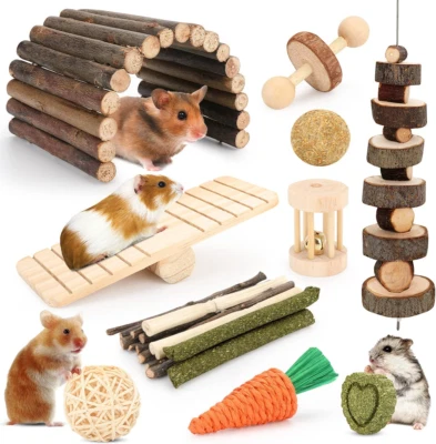 YIXUND Hamsterspielzeug, Meerschweinchen, Spielzeug, Hamsterrad, Hamsterkäfig, Zubehör,