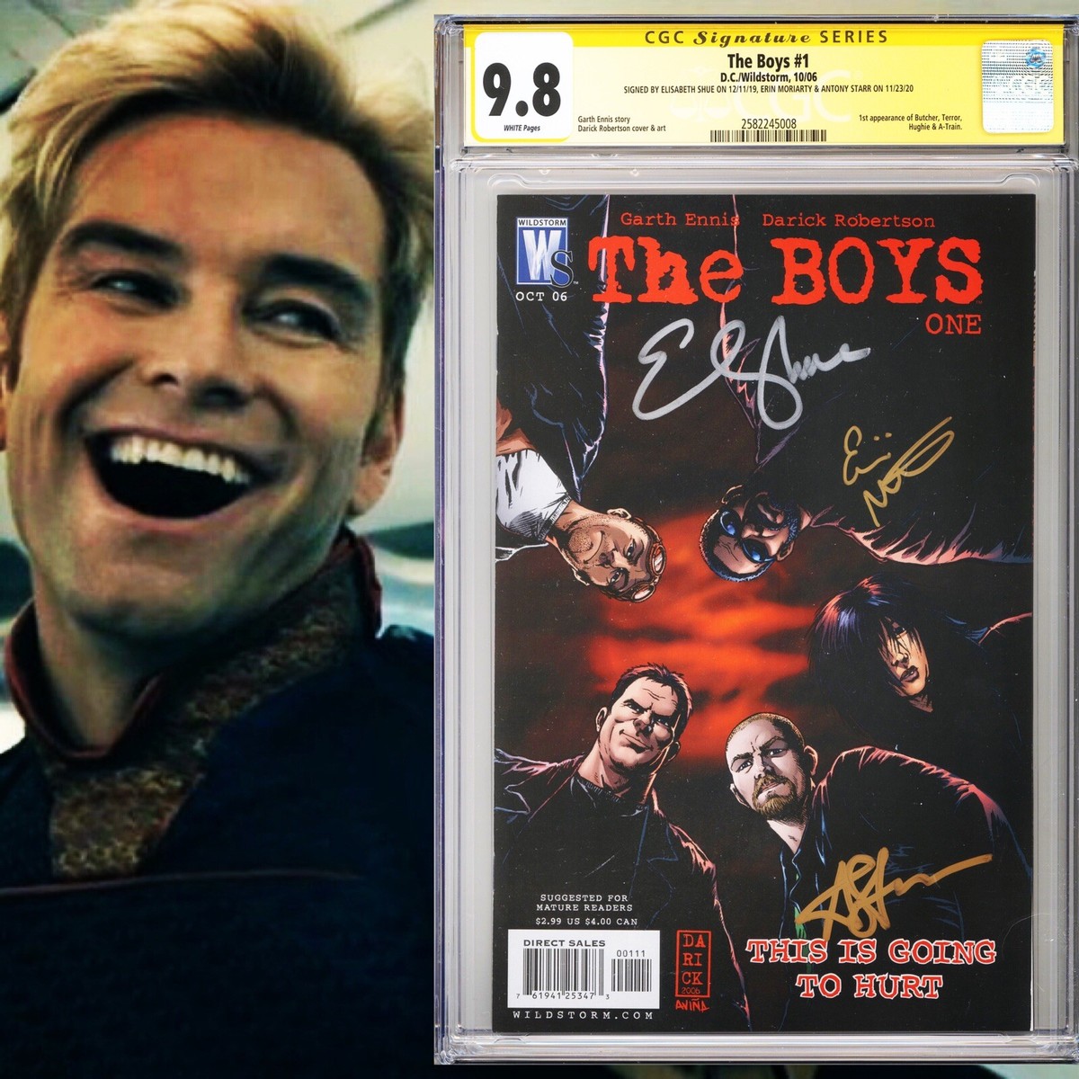 CGC 9.8 SS The Boys #1 signed Antony Starr Erin Moriarty