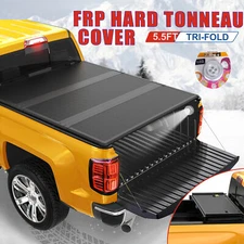 5.5FT FRP Hard Truck Bed Tonneau Cover For 2004-2014 Ford F150 F-150 Tri-Fold