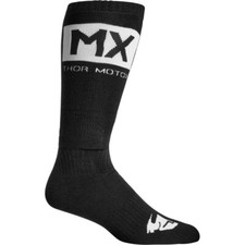 Thor Youth MX Solid Socks - Black/White US Youth 1-6