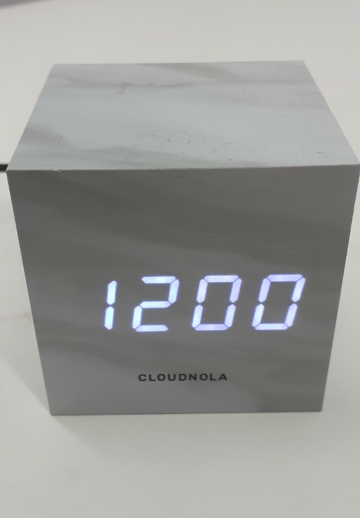 Cloudnola Block Clock 3-in-1 LED Alarm Clock Calendar Temperature