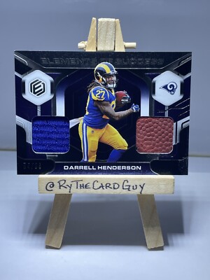 DARRELL HENDERSON 2019 Panini Elements Of Success /99 #ES13 2 Patch (RC) Rams