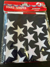 NEW Bandana Stars And Stripes RED WHITE BLUE 20"x20" USA Polyester