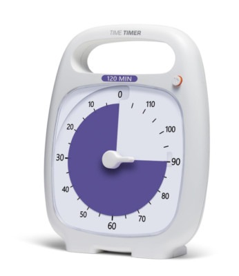 PLUS 120 Minute Desk Visual Timer Countdown Timer with Portable Handle for Cla..