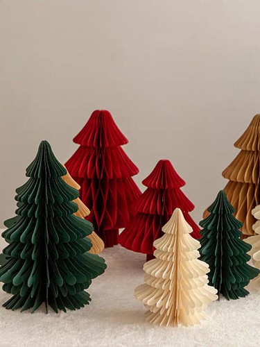 Honeycomb Paper Christmas Tree Christmas Party Decoration 3D Craft Paper Ball - Bild 16 von 21