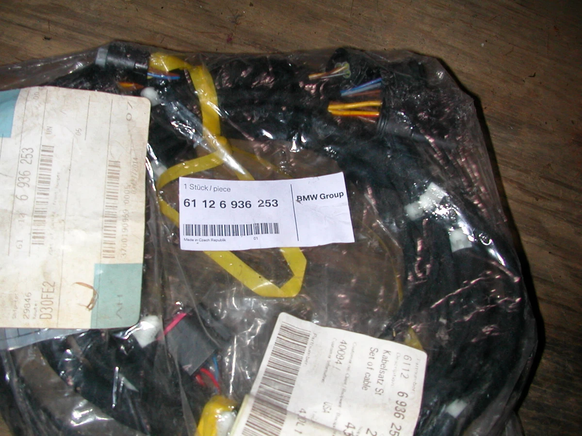 BMW 7 E65, E66 61126936253 Set of cables, front bumper | eBay