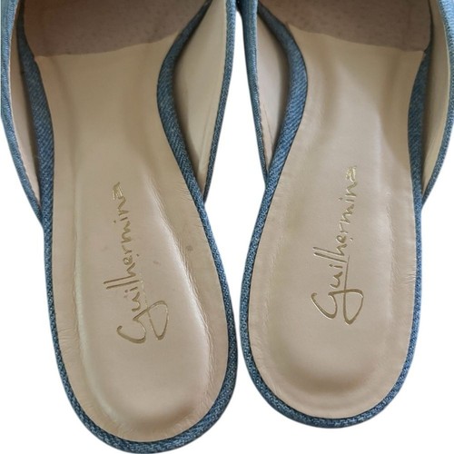 Guilhermina DENIM Women's Ballet Flat Mules US 9 EU 40 Bow On Toe Summer Casual - Picture 4 of 7