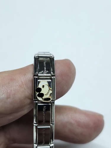 Vintage Italian ORG. Nomination Bracelet Ruby & With 4 Authentic Gold Charms - Picture 5 of 10