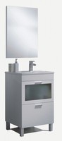 Baltic Bathroom Vanity Base Unit With Mirror White With Glass Door Baltic Bathroom Vanity Base Unit With Mirror White With Glass Door