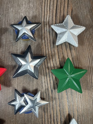 Star Shaped Button Cover Lot Multicolor Set Of 10 wear of use for craft - Picture 4 of 6