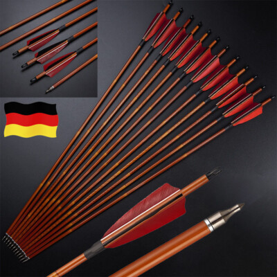 Carbon Pfeile Naturfedern 30 Zoll Kohlenstoff Pfeil Bogenschießen Recurve Bogen