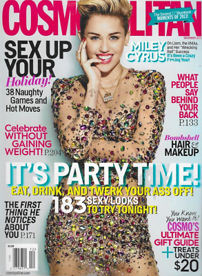 Cosmopolitan Magazine Miley Cyrus Holiday Fashion Bombshell Hair Gift Guide