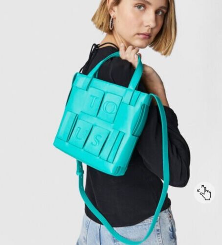 TOUS Damas Collection Medium Turquoise Shoulder Crossbody Handbag Bag Dust Cover - Picture 2 of 24