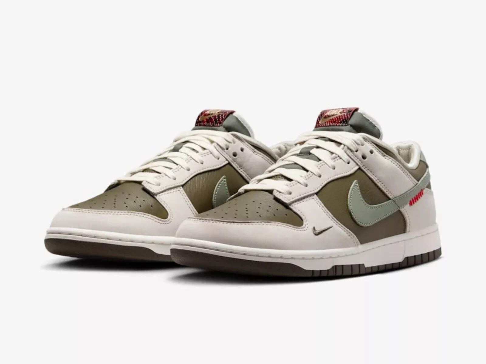 Nike Dunk Low Retro Men&apos;s Size 7 Medium Olive&sol;Jade Horizon-Sail HV5980-231