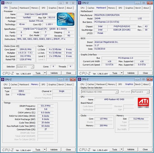 ✅Carte Mère HP Pro 3010 / Intel Core 2 Quad Q8300 2,50Ghz / DDR 3 (IPIEL-LA3) - Imagen 2 de 8