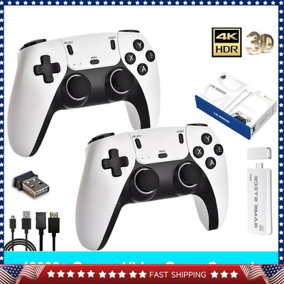 40000+ Retro Games Video Game Console TV Stick 128G 4K HDMI 2Wireless Controller