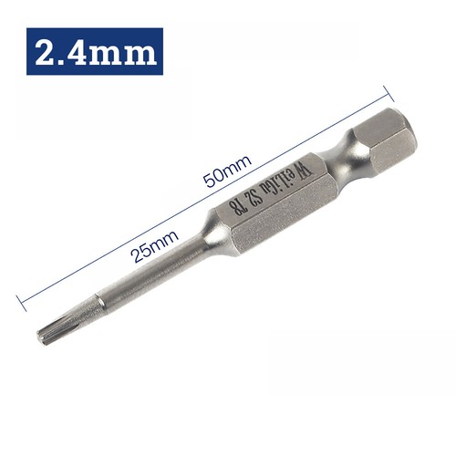 Solid Torx Screwdriver Bit Magnetic 1/4" Hex Star Security Pin T3 to T40 Long - Picture 22 of 59