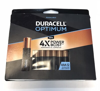 Duracell Optimum AAA 12  4x PB Alkaline Batteries All-Purpose Batteries 1024125