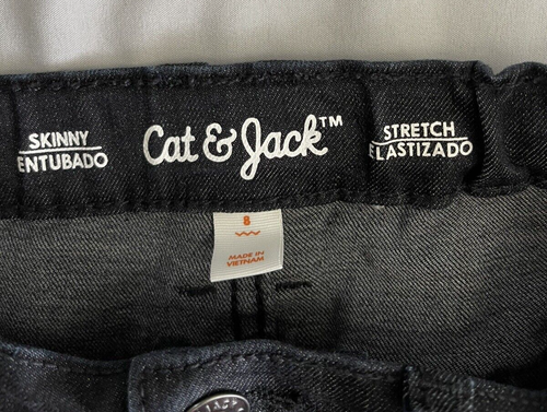 Cat Jack Girl Jeans Skinny Stretch Size 8 Black - Picture 3 of 6