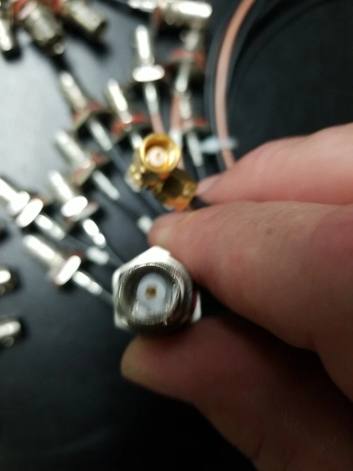 RA SMA(M) Plug to BNC Female(F) Bulkhead Cable RG316 Coax 28 to 30" (x30) - Image 2 of 4