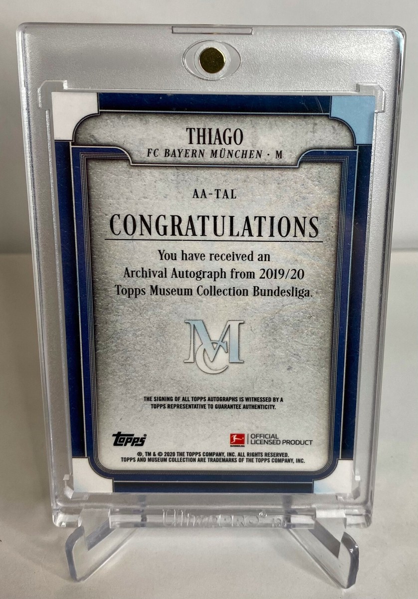 TOPPS サッカーカード MUSEUM COLLECTION ARCHIVAL AUTOGRAPH THIAGO ALCANTARA BAYERN MUNCHEN 08/50 #AA-TA 送料無料 中古 IT1 楽天市場】【中古】 TOPPS サッカーカード MUSEUM COLLECTION
