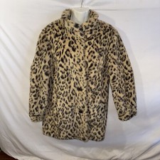 Vintage Donenfeld  s Dayton Leopard Faux Fur Coat By Russel Taylor