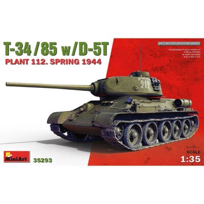 Miniart #35293  1/35 T-34/85 w/D-5T. Plant 112.