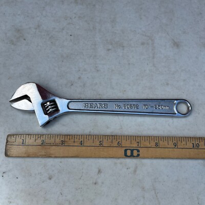 Sears Adjustable Wrench 10'' 250mm No. 30872 USA