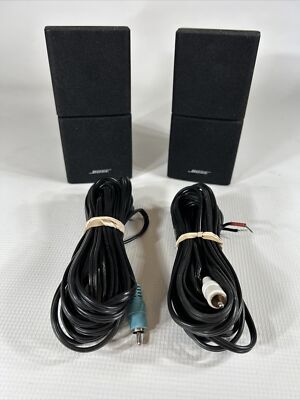 BOSE Black Double Dual Cube Speakers Surround Acoustimass Lifestyle TESTED!