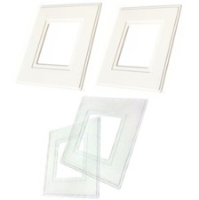 2x Single Light Switch Socket Cover Finger Plate Surround Wall Protector Hygiene