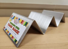 Winco TCHS- 23, 2-3 V-Grooved Stainless Steel Taco Holder