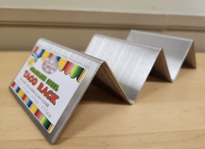 Winco TCHS- 23, 2-3 V-Grooved Stainless Steel Taco Holder