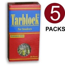 TARBLOCK Cigarette Filter Tips 5 Packs 150 filters  Free Shipping  4 HOLES 