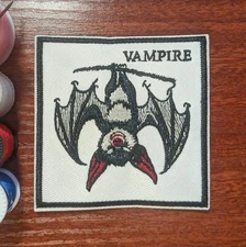 Vampire Bat Patch Animals  Embroidered Iron On 3x3"