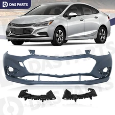 Bumper Cover Fascia w/Support Bracket Front For Chevrolet Chevy Cruze 2016-2018