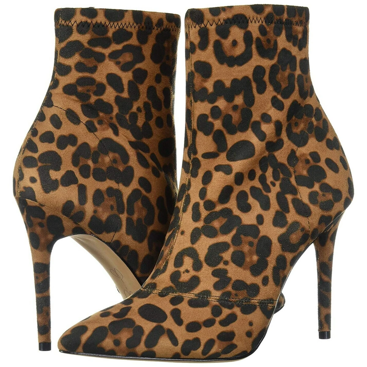 JESSICA SIMPSON LAILRA LEOPARD PRINT POINTED TOE STILETTO ANKLE
