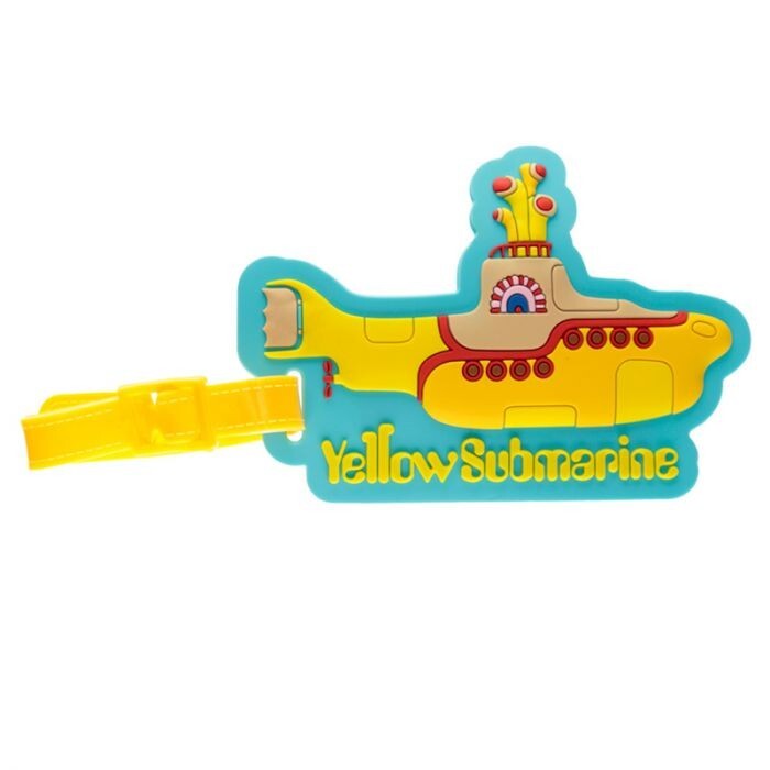 OFFICIAL THE BEATLES YELLOW SUBMARINE RUBBER LUGGAGE BAG TAG NEW & BAGGED