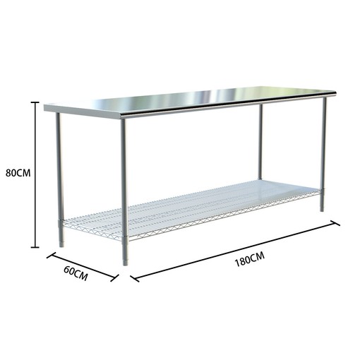Stainless Steel Wire Shelf Work Table Food Prep Commercial Kitchen Work Bench UK - Picture 25 of 47