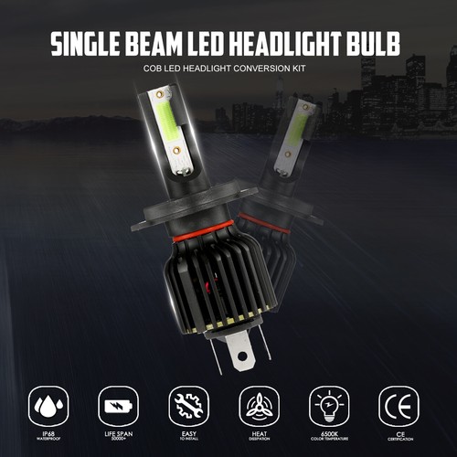 IRONWALLS 9003/H4 LED Headlight Bulb Conversion Kit High&Low Beam 8000K ICE-BLUE - Picture 10 of 12