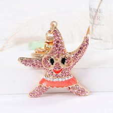 Women  s Starfish HandBag Charm Keychain Alloy Key Ring Wedding Fashion Key Chain