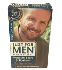 Just For Men Brush-In Color Gel, Natural Light Brown, Multiple uses