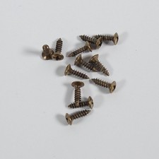 12 Pcs Phillips-Head 4 Guitar Pickguard/Plate Mounting Screws, Antique-Brass