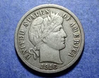 1916 Barber Dime  Ch. VF
