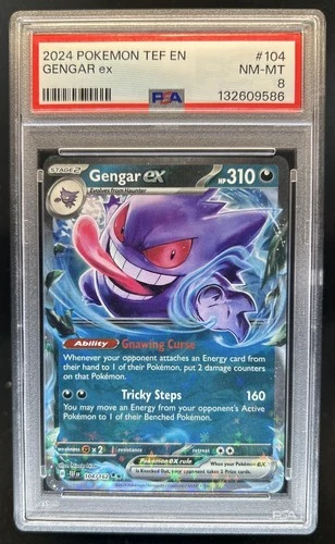 2024 Pokemon Temporal Forces Gengar ex #104/162 PSA 8