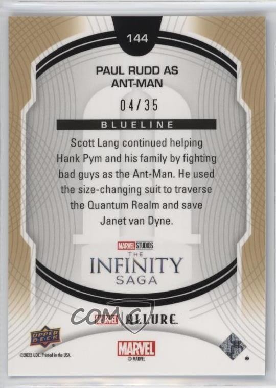 2022 Marvel Allure High Series Blue Line 4/35 as Ant-Man Paul Rudd #144 ...