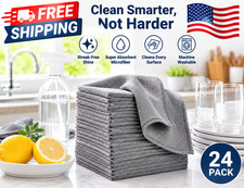 10 Pcs Microfiber Cloths High-Quality 9.8 Inch Kitchen Car Polishing