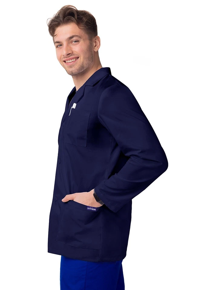 Sivvan Unisex Consultation Coat Warm-up Jacket 2Pocket Comfort Classic & Stylish - Image 3 of 4