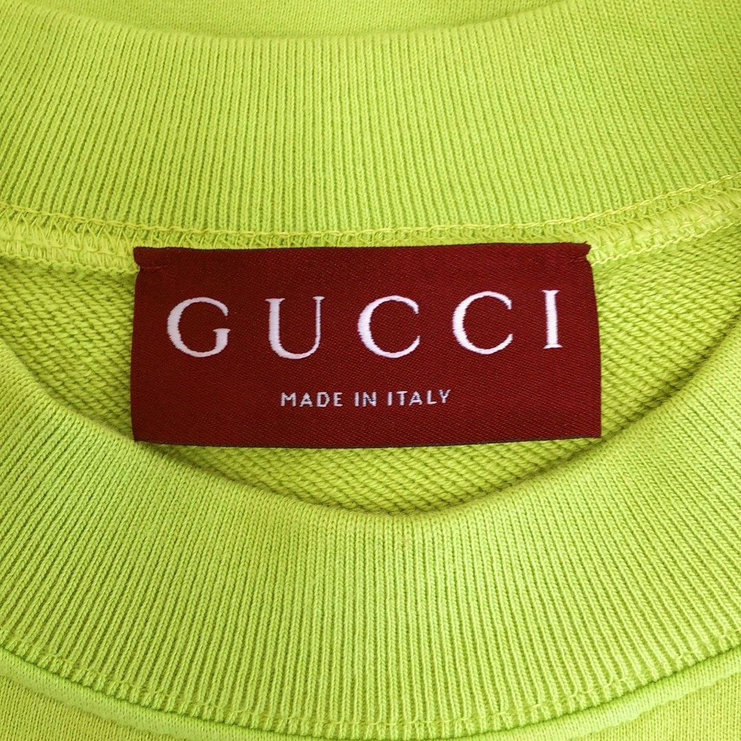 GUCCI Embroidery Cotton Jersey Sweatshirt XS Green Women Used KLDR-0 thumbnail 5
