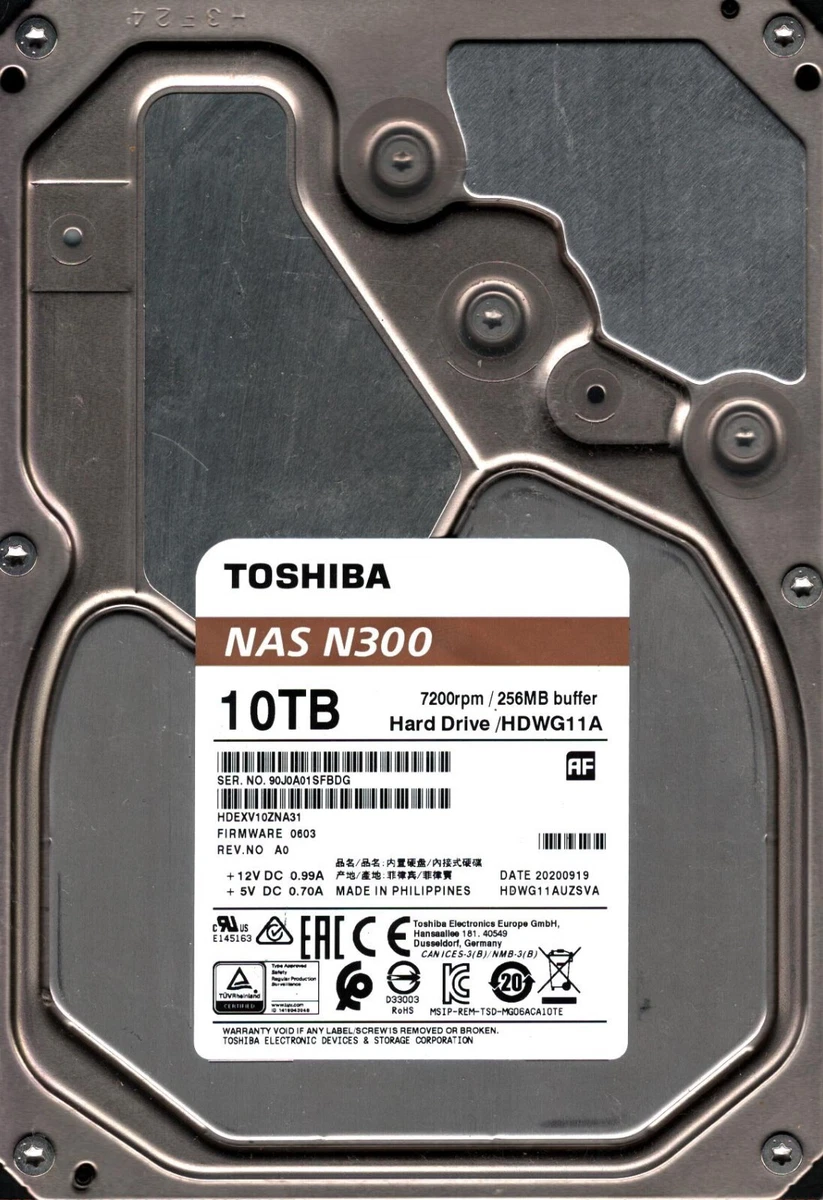 Toshiba Internal Hard Disk Drives 10 TB Storage Capacity for sale